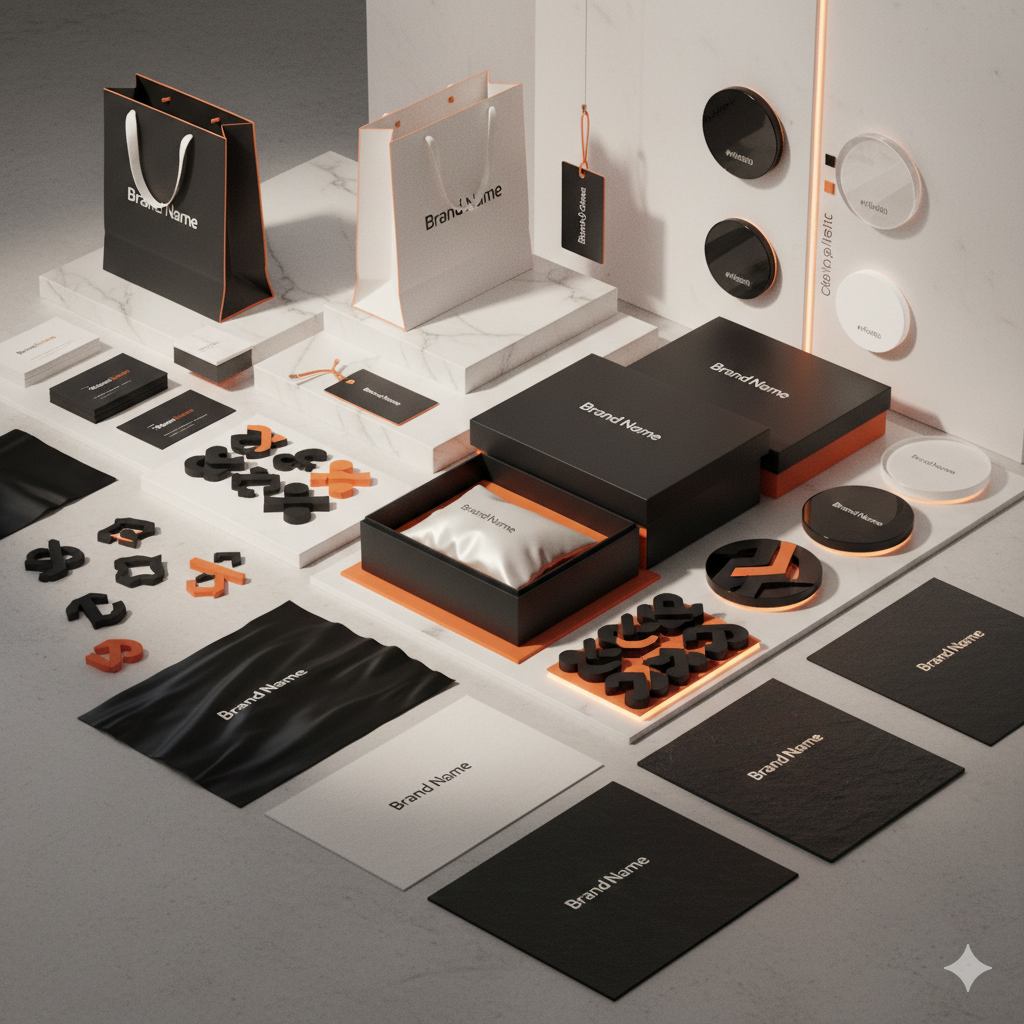 Full brand identity kit layout – Baghdad Social