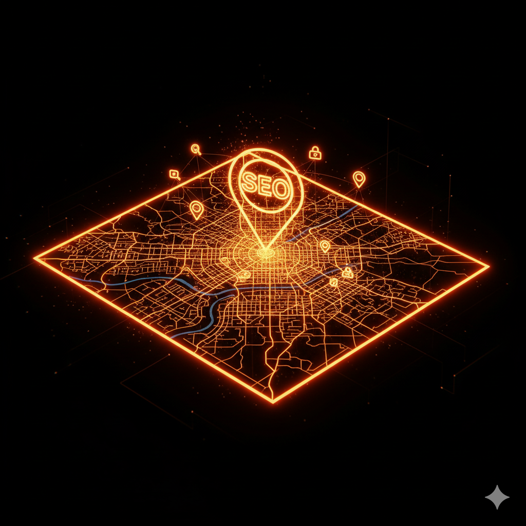 خريطة توضح تحليل الكلمات المفتاحية SEO مع تحديد مواقع البحث بطريقة احترافية.